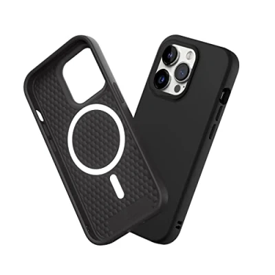 Abbildung von RhinoShield Case kompatibel mit [iPhone 14 Pro] SolidSuit MagSafe Stoßdämpfende &amp; schlanke Schutzhülle Premium Finish 3.5 Meter Fallschutz Klassik Schwarz