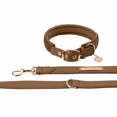 Abbildung von Eskadron Halsband u. Leine Heritage Faux Leather Plait Almond