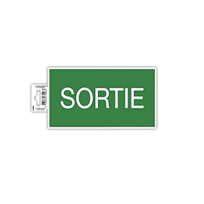 Abbildung von Exacompta 67006E Ausgang Klebeschild 20x11cm Grün aus UV beständigem PVC Hinweisschild Schilder Warnhinweis Sticker Aufkleber Türschild