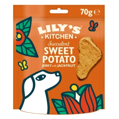 Abbildung von Lily&#039;s Kitchen Süßkartoffel und Jackfrucht Kaustreifen für Hunde voller Pflanzenpower (8 x 70g)