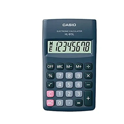 Abbildung von Casio, HL 815L, Taschenrechner, 8 stelliges Display, mit Quadratwurzel, schwarz
