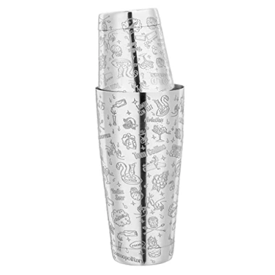 Abbildung von FUCHS Cocktail shaker Collabo TIN oN Edelstahl 28oz/18oz, mit Gravur Limited Edition