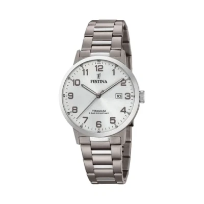 Abbildung von Festina Calendario Uhr silvercoloured, Herren, Größe: One Size, Silver coloured