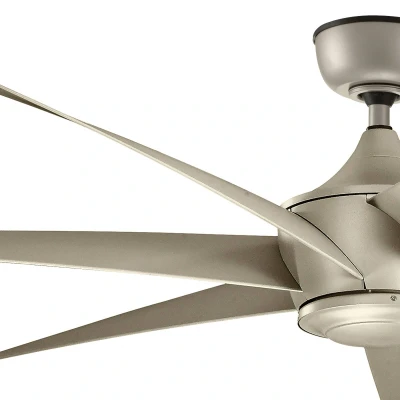 Abbildung von Kichler KLF Lehr 80 AS Deckenventilator Ø203cm ABS antik Silber satiniert IP44 für den Innen und Aussenbereich mit Fernbedienung