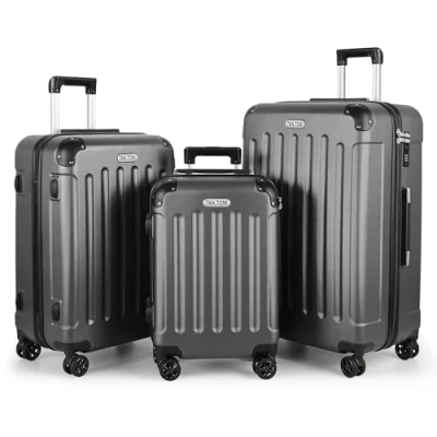 Abbildung von TANTOMI Koffer Set 3 Teilig Hartschale, Kofferset, Gepäck Sets Trolley Handgepäck, Reisekoffer mit Rollen, Codeschloss Teleskopgriff, Hartschalenkoffer für Reisen Geschäft