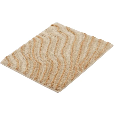 Abbildung von Kleine Wolke Badematte &quot;Terrace&quot;, Höhe 23 mm, rutschhemmend beschichtet, fußbodenheizungsgeeignet, Badteppich, modernes Wellen Design, Hoch Tief Effekt