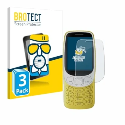 Abbildung von BROTECT Entspiegelungs Schutzglas für Nokia 3210 (3 Stück) Schutz Folie Panzerfolie Glas Matt [Extrem Kratzfest 9H, Anti Reflex, Fingerprint]