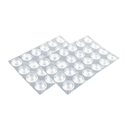 Abbildung von Naths Hardware® Elastikpuffer transparent selbstklebend 50 Stück Anschlagpuffer 8mm Gummi Türpuffer Möbelpuffer Schutzpuffer Silikon Puffer Gummipuffer Anschlagdämpfer Wandpuffer