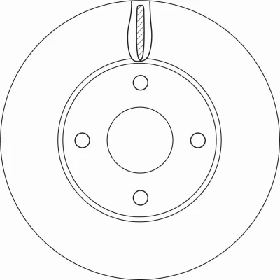 Abbildung von TRW DF6593 Bremsscheibe 262 23 4 108 Belüftet lackiert FORD: Fiesta 7, Mk7 Kastenwagen
