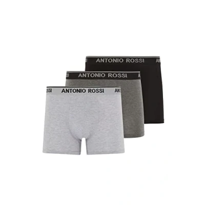 Abbildung von FM London Antonio Rossi Fitted 3 PACK Panties, Herren, Größe: Small, Black/grey/charcoal