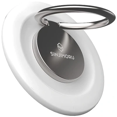 Abbildung von Sinjimoru Rutschfester Magnet Handy Ring Halterung für MagSafe, Abnehmbarer Fingerhalter &amp; Ständer Phone Holder iPhone 15 14 13 12 Reihe. M Ringo Champagner Gold