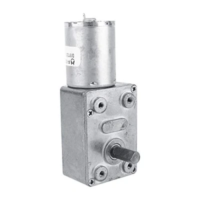 Abbildung von Getriebemotor DC 12V Schneckengetriebemotor mit Hohem Drehmoment CW/CCW Drehzahlminderungsmotor Wendbarer (6RPM)