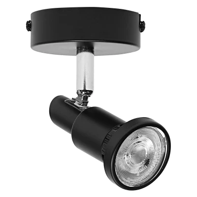 Abbildung von LEDVANCE LED SPOT GU10 1 x 3,4W, 230lm, schwarz, 2.700K Farbtemperatur, warmweiße Lichtfarbe, zeitloses Design, austauschbare Lampe, ideal für Innenräume, CRI 90, verstellbare Köpfe
