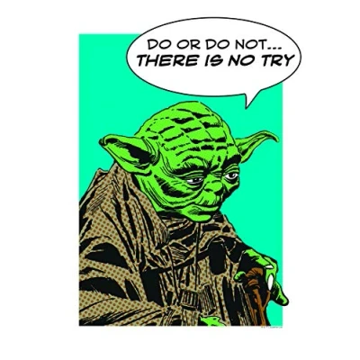 Abbildung von Komar Bild &quot;Star Wars Classic Comic Quote Yoda&quot;, Star Wars, (1 St.), Wandbild zur Dekoration im Kinderzimmer ohne Rahmen