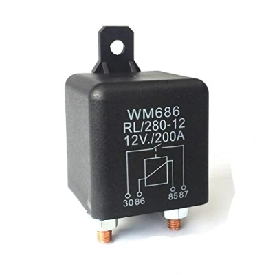 Abbildung von Qiorange DC 12V Relais Batterie Trennrelais 12V/200A Spitzenlast für Pkw LKW Kfz (12V/200A)