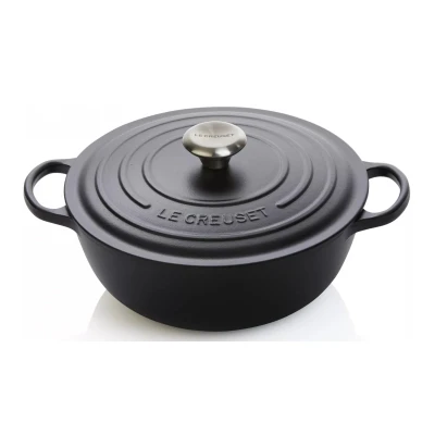Abbildung von Le Creuset Bratpfanne Marmite Signature Matt Schwarz ø 26 cm / 4.1 Liter