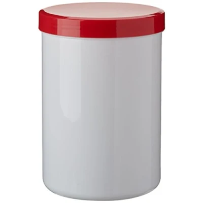 Abbildung von neoLab Polypropylen Weiße Dosen mit rotem Schraubdeckel, 1250 ml Kapazität, 106 mm x 159 mm, 3 Stück
