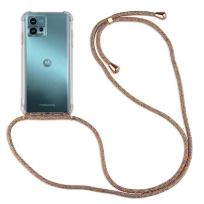 Abbildung von betterfon Handykette für Motorola Moto G72 Smartphone Halskette Hülle Handyhülle mit Kordel zum Umhängen in Rainbow