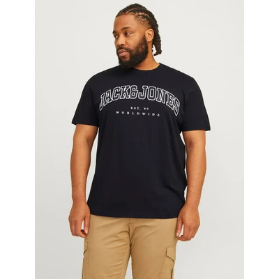 Abbildung von Jack &amp; Jones Jorvesterbro Photo SS CREW NEC PLS Tshirt print, Herren, Größe: 5XL, Black