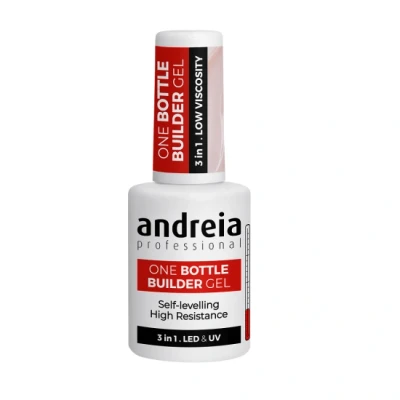 Abbildung von Andreia Professional Nagelgel Aufbau für Nagelverstärkung Dreiphasig 3 in 1 Niedrige Viskosität LED &amp; UV Aufbaugel einer Flasche Farbe Abdeckendes Nude 14 ml