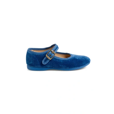 Abbildung von Pisamonas Terciopelo Hebilla Lauflernschuh für Kinder, Größe: 32, Azul azafata Schuhe