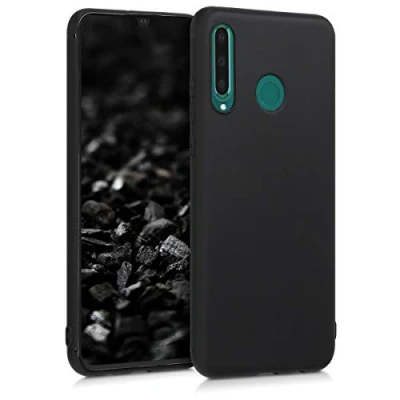 Abbildung von kwmobile Hülle kompatibel mit Huawei P30 Lite weiches TPU Silikon Case Cover geeignet für kabelloses Laden Schwarz matt