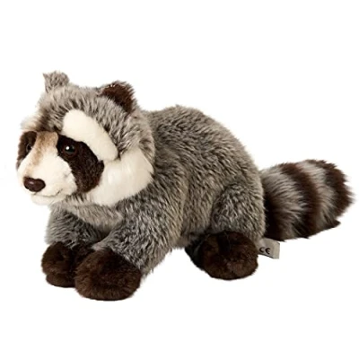 Abbildung von Uni Toys Kuscheltier Waschbär 23 cm (Länge) Plüsch Bär Plüschtier, zu 100 % recyceltes Füllmaterial