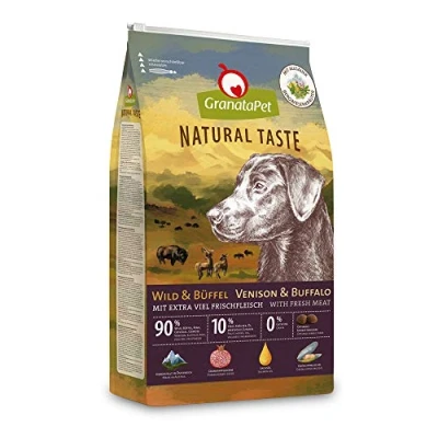 Abbildung von GranataPet Natural Taste Wild &amp; Büffel, Trockenfutter für Hunde, Hundefutter ohne Getreide Zuckerzusätze, Alleinfuttermittel ausgewachsene 4 kg