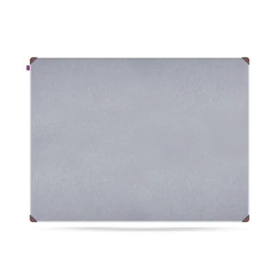 Abbildung von Memobe IDEA Edge Filztafel Pinnwand Grau Tafel zum Aufhängen für Wohnung, Küche, Büro, Schule Wandplaner in Aluminium Rahmen Organisationstafel Wand 120x90 cm