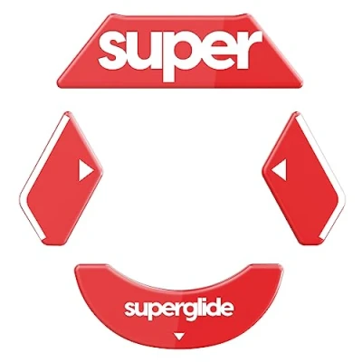 Abbildung von Superglide2 Mausfüße mit kontrollierbarer Geschwindigkeit, strukturierte Oberfläche, glatte und langlebige Sohle für Logitech G900/903 [Rot]
