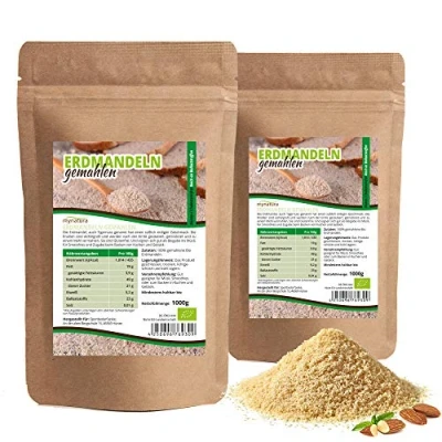 Abbildung von Mynatura Bio Erdmandelmehl 2x1000g I Erdmandel Gemahlen 100% Pflanzlich Ballaststoffe Kochen Backen Naturprodukt DE ÖKO 044 (2x1000g)