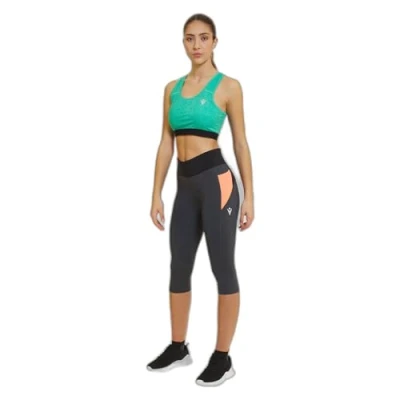 Abbildung von Macron Damen Run Scd Beatrix Crop Bra Light Aquam Mel Wmn top, hellblau, M