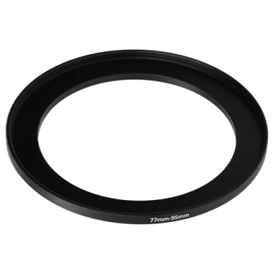 Abbildung von vhbw Step Up Ring Adapter von 77 mm auf 95 für Kamera Objektiv Filteradapter, Metall, Schwarz