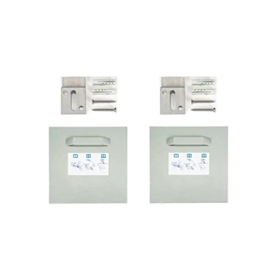 Abbildung von Selbstklebendes Befestigungsset Bilderhalter Spiegelhalter Dibond Aufhänger Haftbleche (2x Halter Z Haken, 100x100mm)