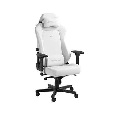 Abbildung von noblechairs Hero Gaming Stuhl Bürostuhl Weiß Inklusive Kissen Sessel High Tech Kunstleder Ergonomischer White Edition