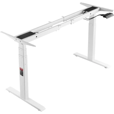 Abbildung von VEVOR Schreibtisch Gestell mit Doppelmotor, einstellbare Höhe 65 129 cm und Länge 110 178 cm, elektrisch verstellbare Tischgestell, ergonomische DIY Arbeitsstationsbasis, 3 Positionen (nur Gestell)