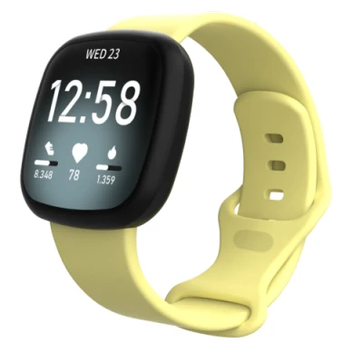 Abbildung von Fitbit Versa 3 &amp; 4 / Sense 1 2 Sportarmband Gelb Größe: S/M