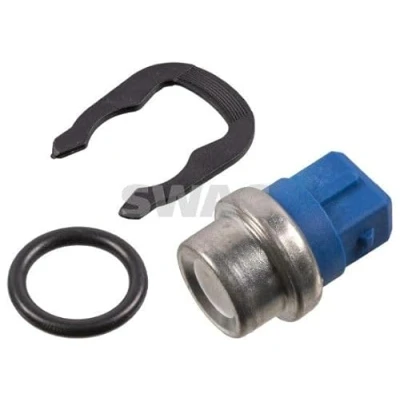 Abbildung von SWAG 30 93 4762 Kühlmitteltemperatursensor Blau mit Dichtung, Haltefeder VOLKSWAGEN: GOLF 1 Cabriolet, Corrado, 2, AUDI: 80 B4 Limousine