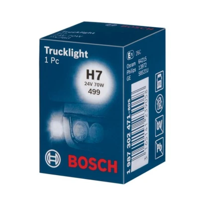 Abbildung von BOSCH 1 987 302 471 Glühlampe, Hauptscheinwerfer 24 70 DAF: CF 65, MAN: TGX