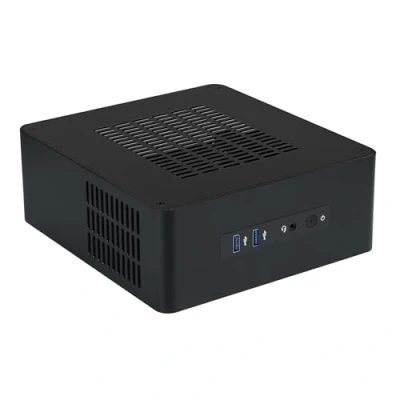 Abbildung von Goodisory TA80 Desktop HTPC Mini ITX Computergehäuse aus Aluminium, unterstützt DC Pico PSU..
