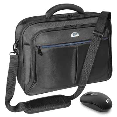 Abbildung von PEDEA Laptoptasche Premium (15,6 Zoll (39,6 cm), mit Funkmaus), stabiler Schutzrahmen, dicke Polsterung, wasserabweisende Materialien