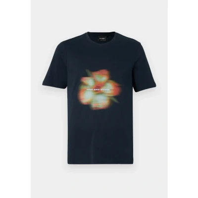 Abbildung von Lyle &amp; Scott Motion Graphic Tshirt print, Herren, Größe: XL, Dark navy