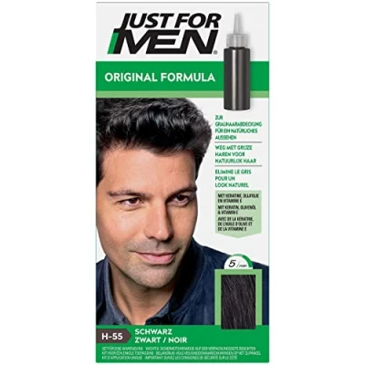 Abbildung von Just For Men Haarfärbegel, Haarfärbemittel, Haarfarbe Männer, Bedeckt Nur Graue Haare Und Stellt Die Ursprüngliche Farbe Für Einen Natürlichen Look Wieder Her, Schwarz, H55