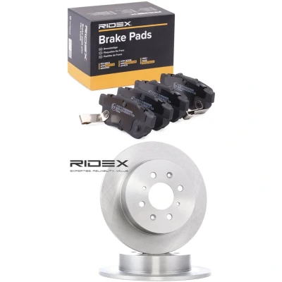 Abbildung von RIDEX 3405B2470 Bremsscheiben und beläge voll mit akustischer Verschleißwarnung HONDA: CIVIC 6 Hatchback
