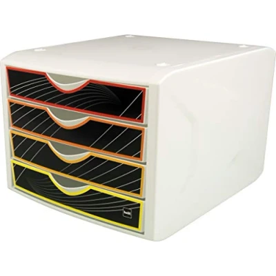 Abbildung von HELIT Schubladenbox the chameleon, mit 4 Schubladen, geschlossen, stapelbar