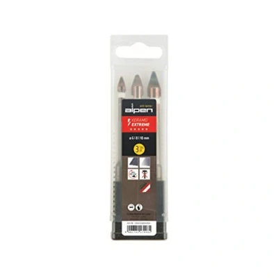 Abbildung von Alpen Keramo extreme Box 0000300003100 Glasbohrersatz 6 mm, 8 10 mm Zylindergriff 1 St