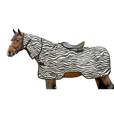 Abbildung von HKM Fliegenausreitdecke Zebra Weiß/schwarz 95/135