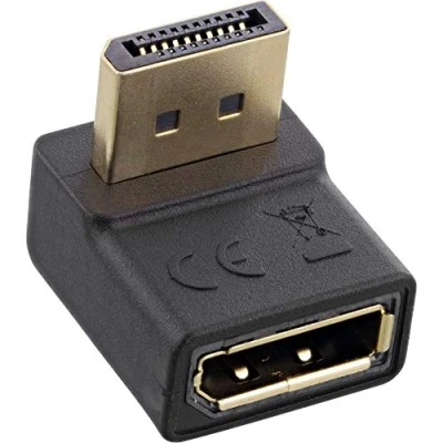 Abbildung von InLine® DisplayPort Adapter, Stecker/Buchse, nach Oben gewinkelt