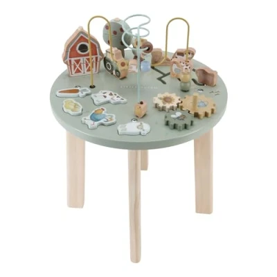 Abbildung von Little Dutch 7141 Holz Aktivitätstisch/Spieltisch Bauernhof grün Farm