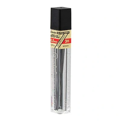 Abbildung von Pentel Super Hi Polymer Mine, 0,5 mm fein, 3h, 144 Stück von Blei (C505 Schutzabdeckung 3H)